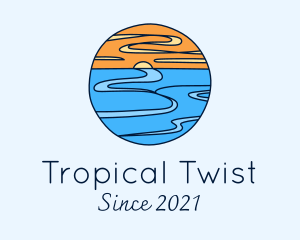 Tropical Ocean Horizon logo design