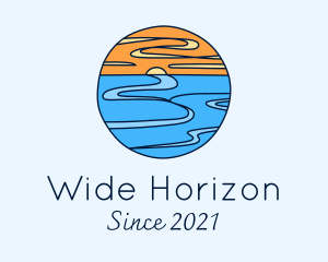 Tropical Ocean Horizon logo design