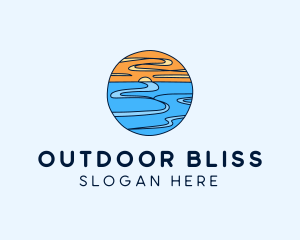 Tropical Ocean Horizon logo design