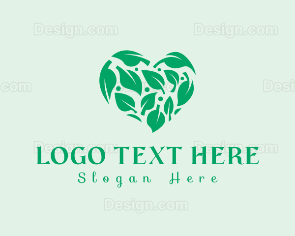 Heart Leaf Nature Logo