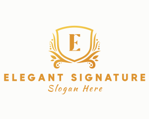 Elegant Crest Shield logo design