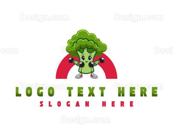 Healthy Broccoli Fitness Logo