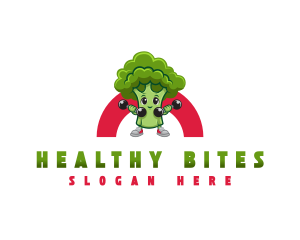 Healthy Broccoli Fitness logo design