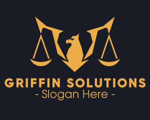 Golden Legal Griffin logo design