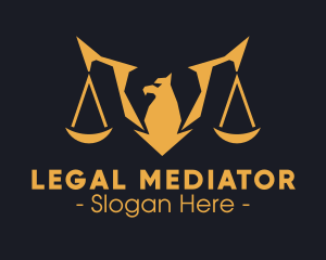 Golden Legal Griffin logo design