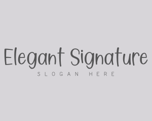 Handwriting Signature Style logo design