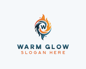 Water Fire Hvac logo design