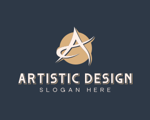 Creative Studio Cursive Letter A logo design