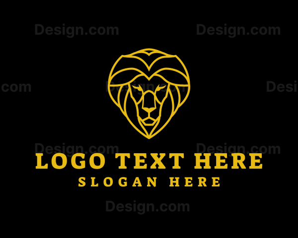 Fierce Lion Face Logo