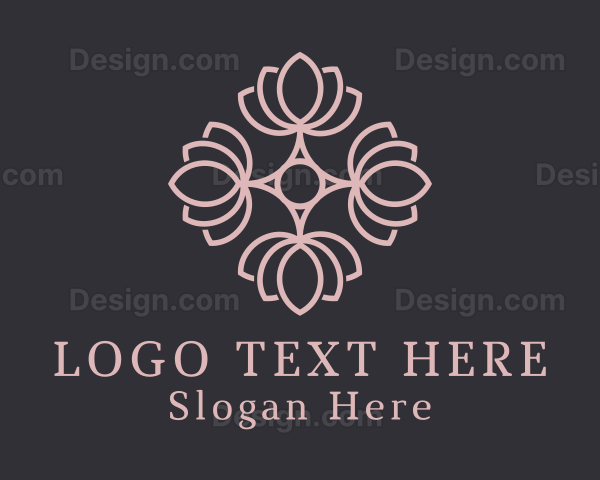 Botanical Wellness Flower Logo