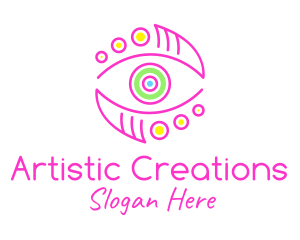 Artistic Colorful Eye logo design