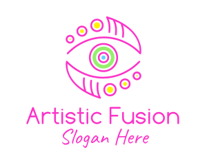 Artistic Colorful Eye logo design