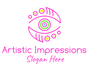 Artistic Colorful Eye logo design