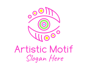 Artistic Colorful Eye logo design