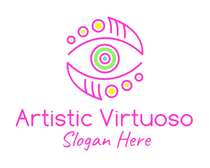 Artistic Colorful Eye logo design