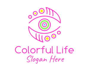 Artistic Colorful Eye logo design