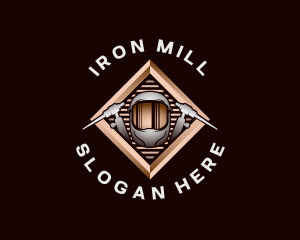 Iron Welding Industrial logo design