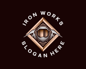 Iron Welding Industrial logo design