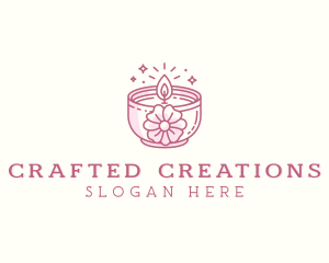 Flower Scented Candle logo design