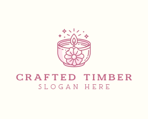 Flower Scented Candle logo design