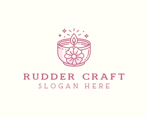 Flower Scented Candle logo design