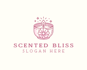 Flower Scented Candle logo design