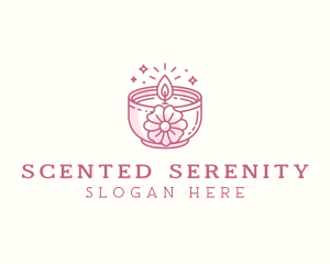 Flower Scented Candle logo design