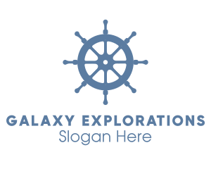 Ship Wheel Helm logo design