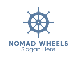 Ship Wheel Helm logo design