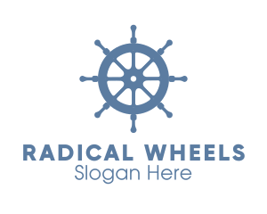 Ship Wheel Helm logo design