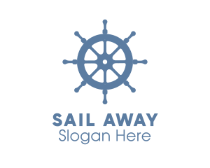 Ship Wheel Helm logo design