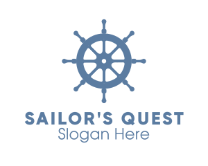 Ship Wheel Helm logo design