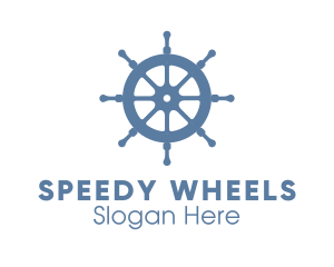 Ship Wheel Helm logo design