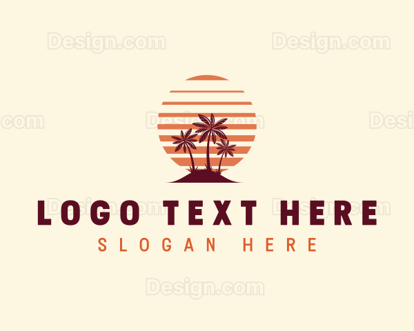 Tropical Island Summer Logo