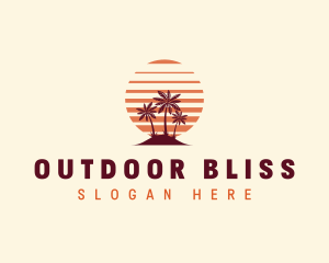 Tropical Island Summer logo design