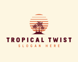 Tropical Island Summer logo design