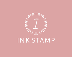 Feminine Cursive Stamp  logo