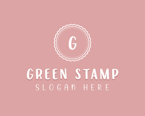 Feminine Cursive Stamp  logo design