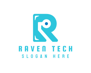 Tech Letter R logo design