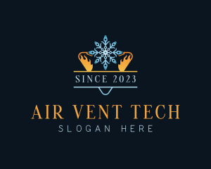 Air Conditioner Cooling Heating logo design