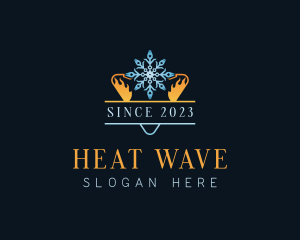 Air Conditioner Cooling Heating logo design