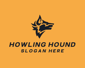 Wild Hound Wolf logo design