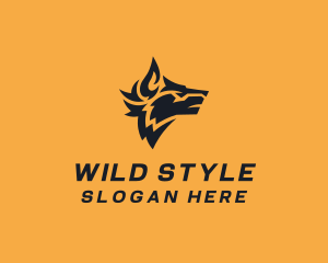 Wild Hound Wolf logo design