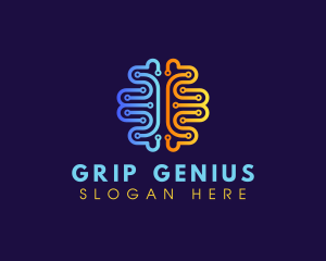 Mental Circuit Brain logo design