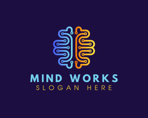 Mental Circuit Brain logo design