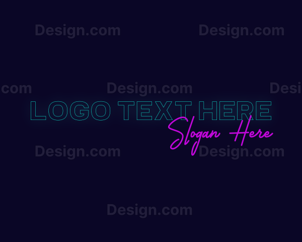 Neon Outlined Business Logo