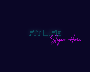 Neon Outlined Business Logo