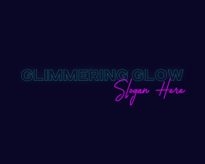 Neon Outlined Business logo design