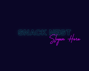 Neon Outlined Business logo design