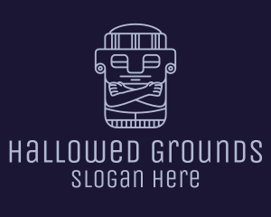 Aztec Burial Sculpture logo design